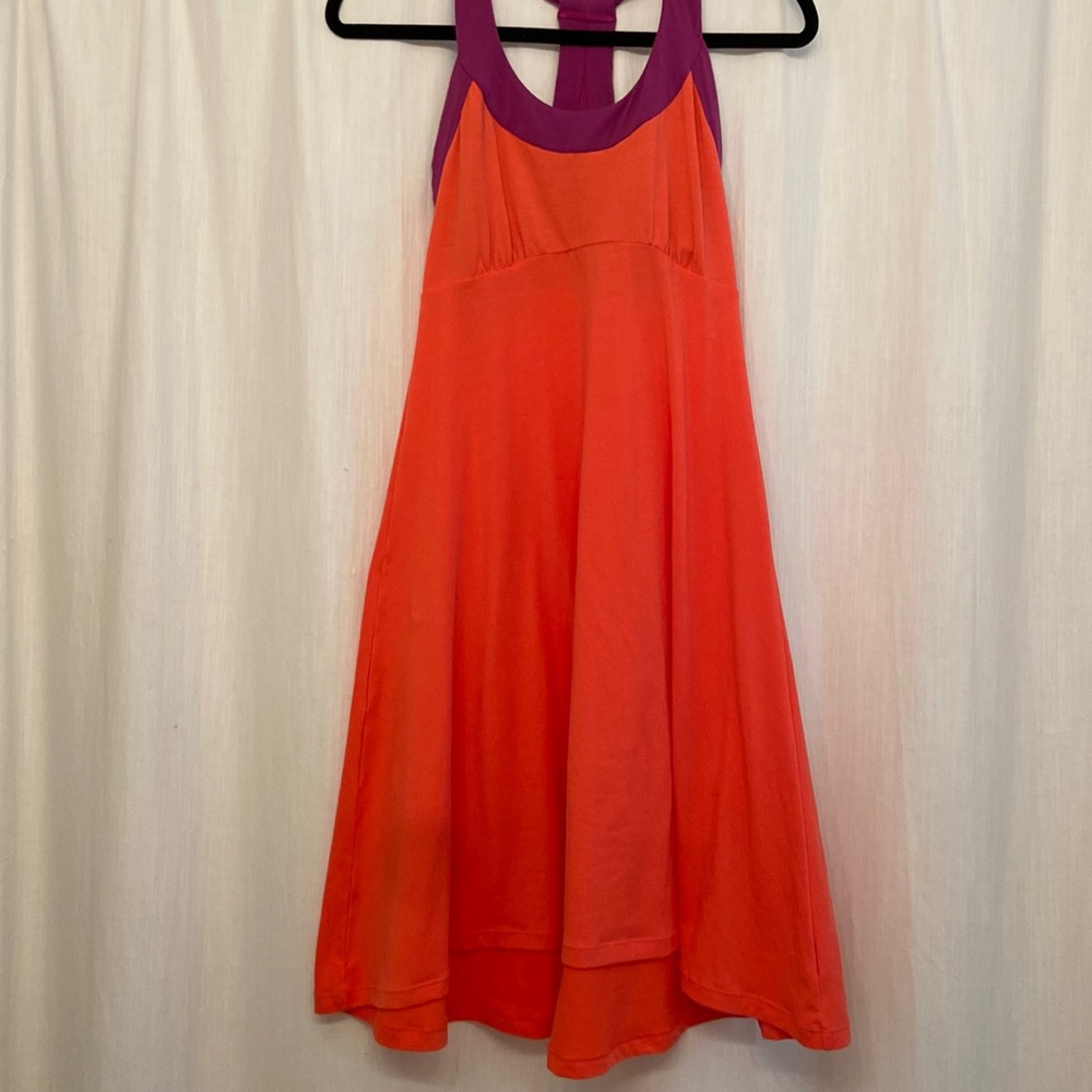 Prana dress with shelf bra, razor back. Worn but in good condition!